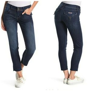 Hudson Jeans Raw Ankle Hem Flap Pocket Skinny Jean